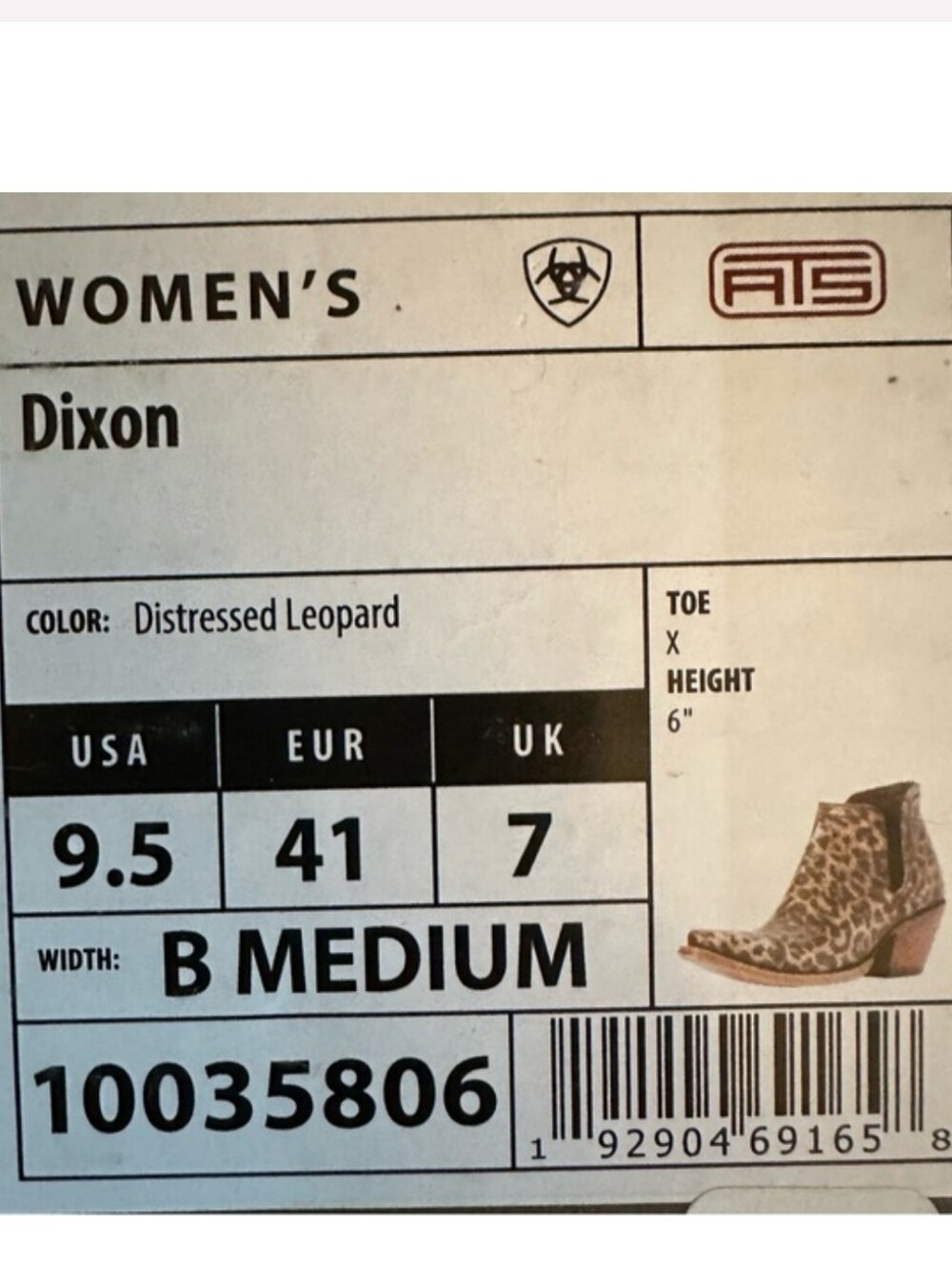 ARIAT DIXON Leopard Print Bootie - Picture 3 of 7